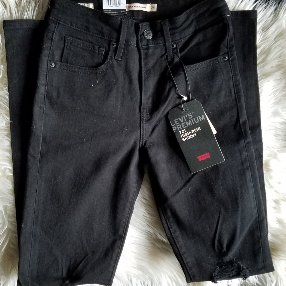 SALE! ⭐️ Levi's 721 High Rise Skinny destructed knee - Picture 8 of 8